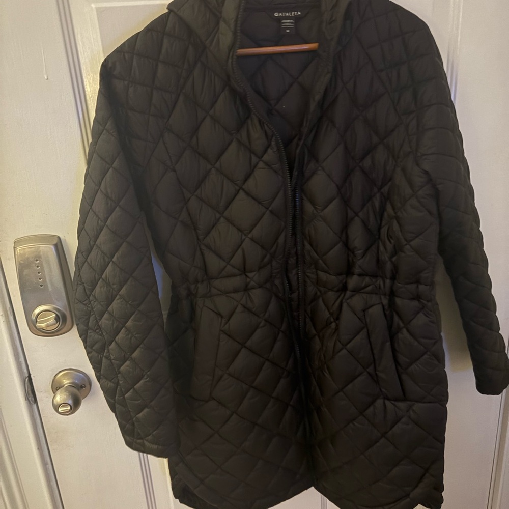 Athleta  Black Quilted Women's Coat like new